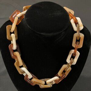 NATASHA Multi Color Fashion Link Necklace 18”